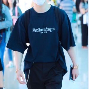 SOLD Balenciaga navy tee